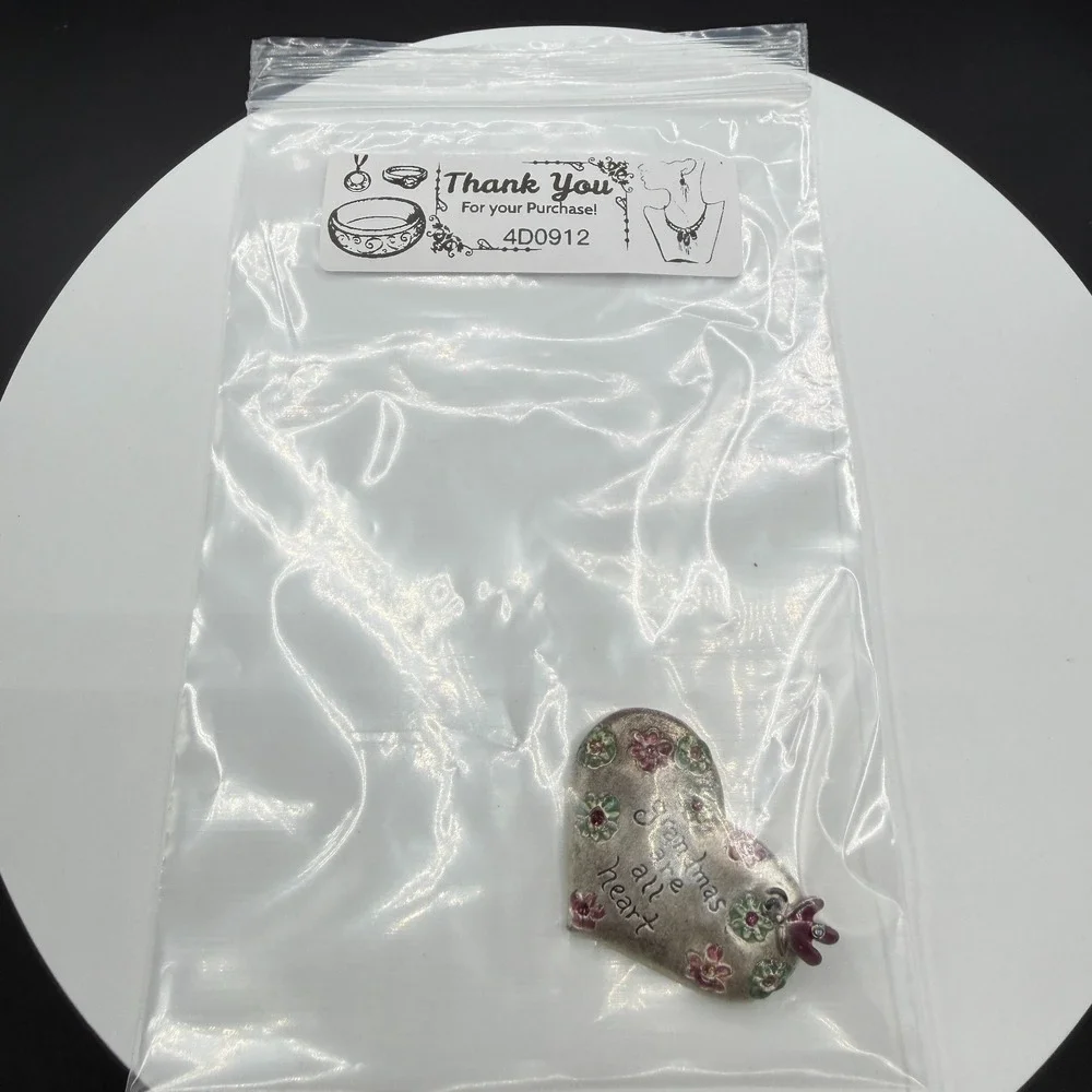 GAIMO Grandmas Are All Heart Floral Rhinestone Butterfly Heart Brooch Pin Gift